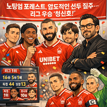 노팅엄 포레스트, 리그우승을 향해 질주중
